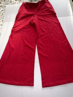 Lands' End Bright Red Wide-Leg women’s Pants